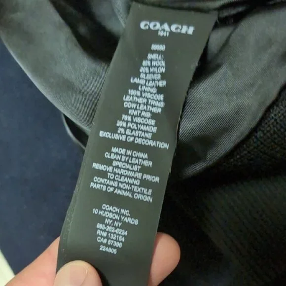 Coach Classic Navy and White Bomber Jacket - Picture 11 of 11